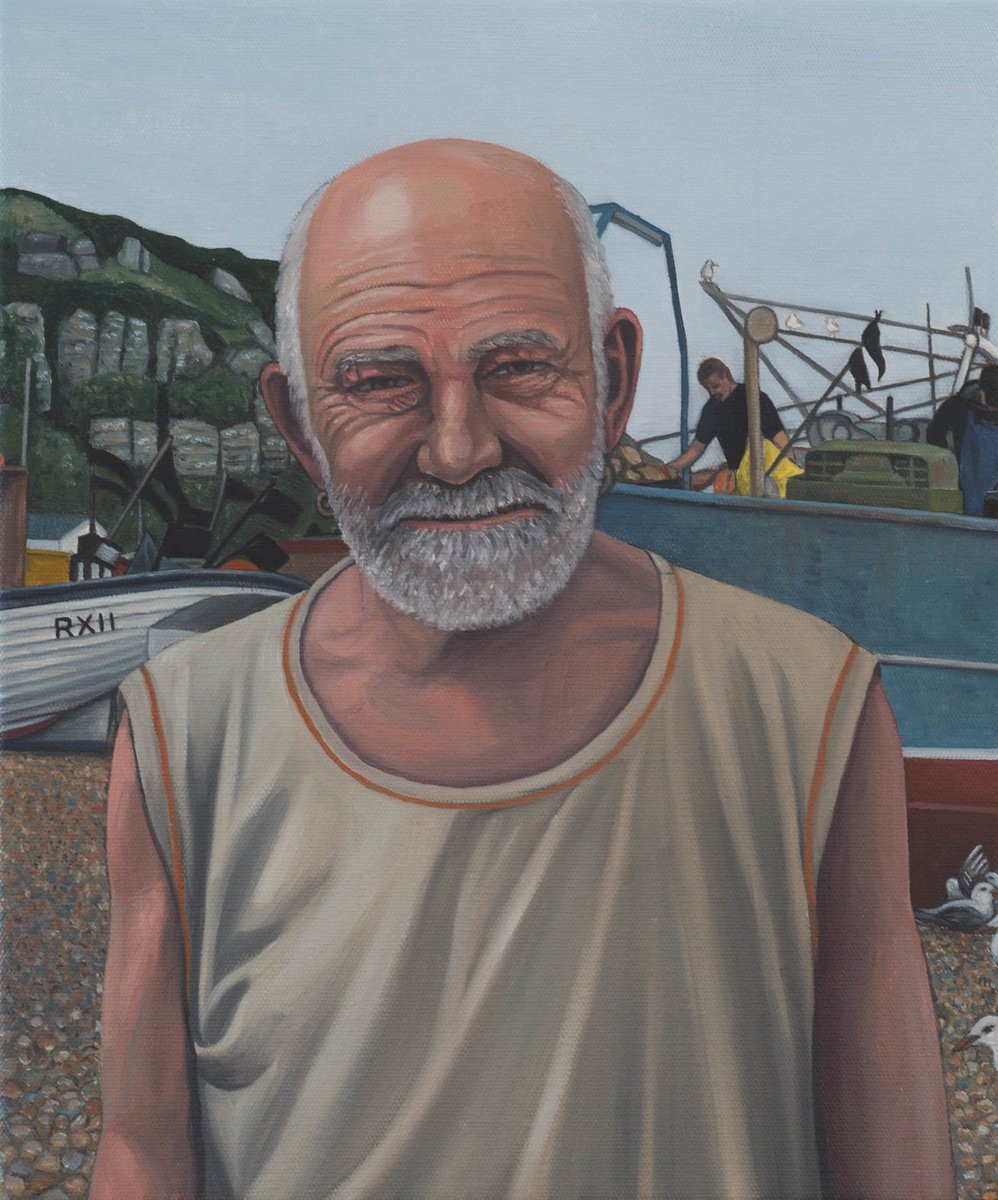 Ben_Edge_Art's tweet photo. ‘The retired fisherman’ a portrait of a Hastings fisherman that I painted back in 2013, from my Folk Renaissance series. I was already dreaming of the Folk Renaissance back then! May our folk culture keep rising!
#folkrenaissance #theretiredfisherman #folkrenaissance #benedge https://t.co/sUFX7lhwp6