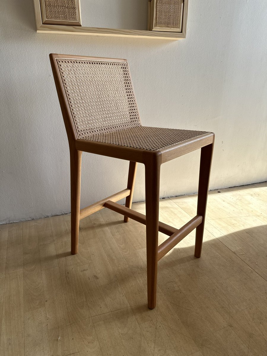 Çeşme bar sandalyesi. Rattan&amp;Ahşap