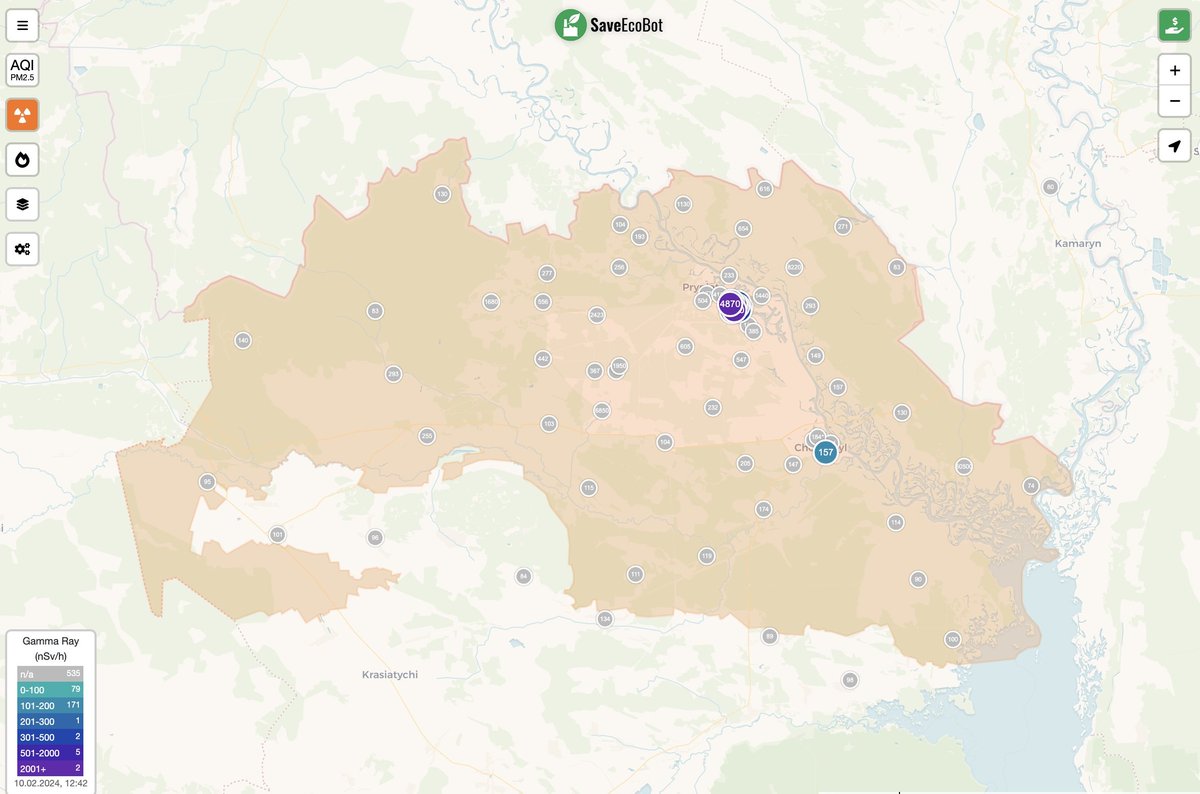I've been trying to check recent radiation data for the Chernobyl CEZ at @SaveEcoBot but it seems the official sensors there have been offline and greyed out for a long time with no new data. Any idea what's happening there @SaveEcoBot @SaveDnipro @pavlentij ?