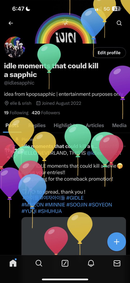 idlesapphic's tweet photo. everyone say happy birthday admin @Soyeonverseee 🥳🏳️‍🌈

- elle https://t.co/mLxkDe5f2v