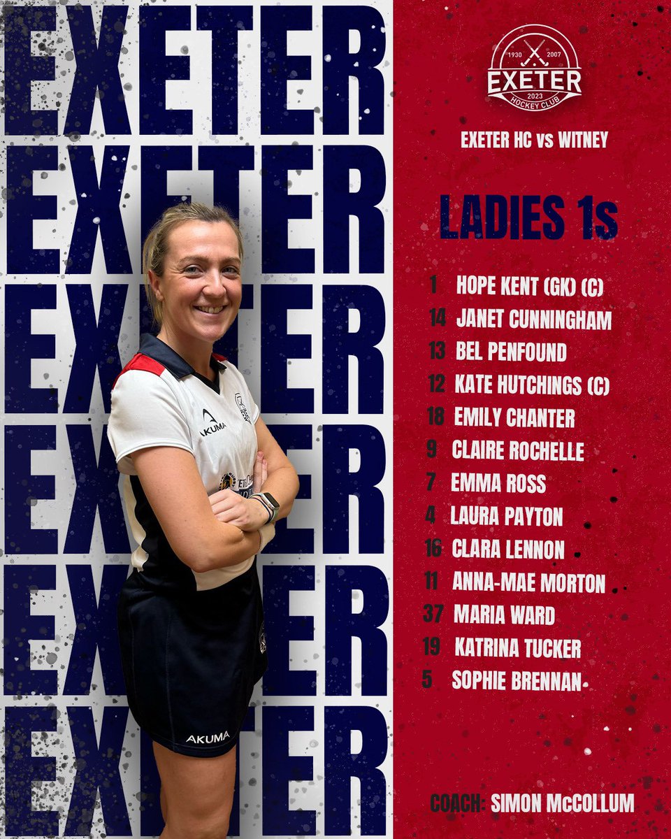 Exeter_HC's tweet photo. ⚡️Team news ⚡️ 

W1s national league encounter with Witney 1pm at St James

M1s take the trip to Cornwall to play Duchy 14.45pb

@EnglandHockey @swsportsnews @HockeyWestUK @WitneyHockey @DuchyHC https://t.co/ZDPz7Z3BpW