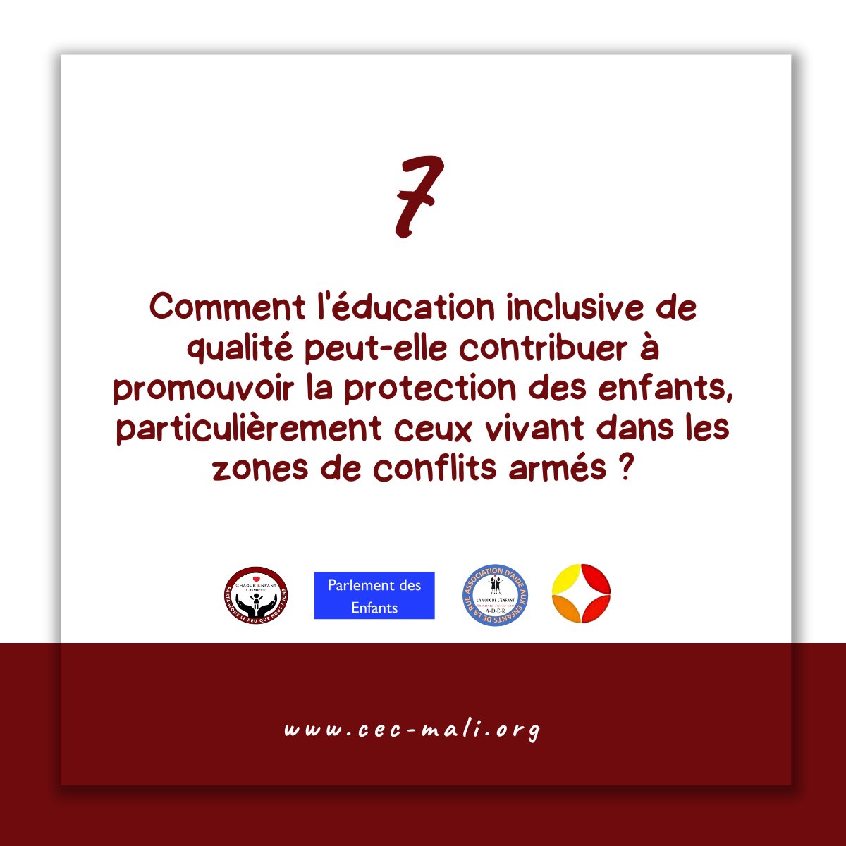 _BeldexCoin's tweet photo. 7. Comment l'éducation inclusive de qualité peut-elle contribuer à promouvoir la protection des enfants, particulièrement ceux vivant dans les zones de conflits armés ?
#Protegerlesdroitsdesenfants
#12fevrier
#chaqueenfancompte https://t.co/HBb1z4nrOM
