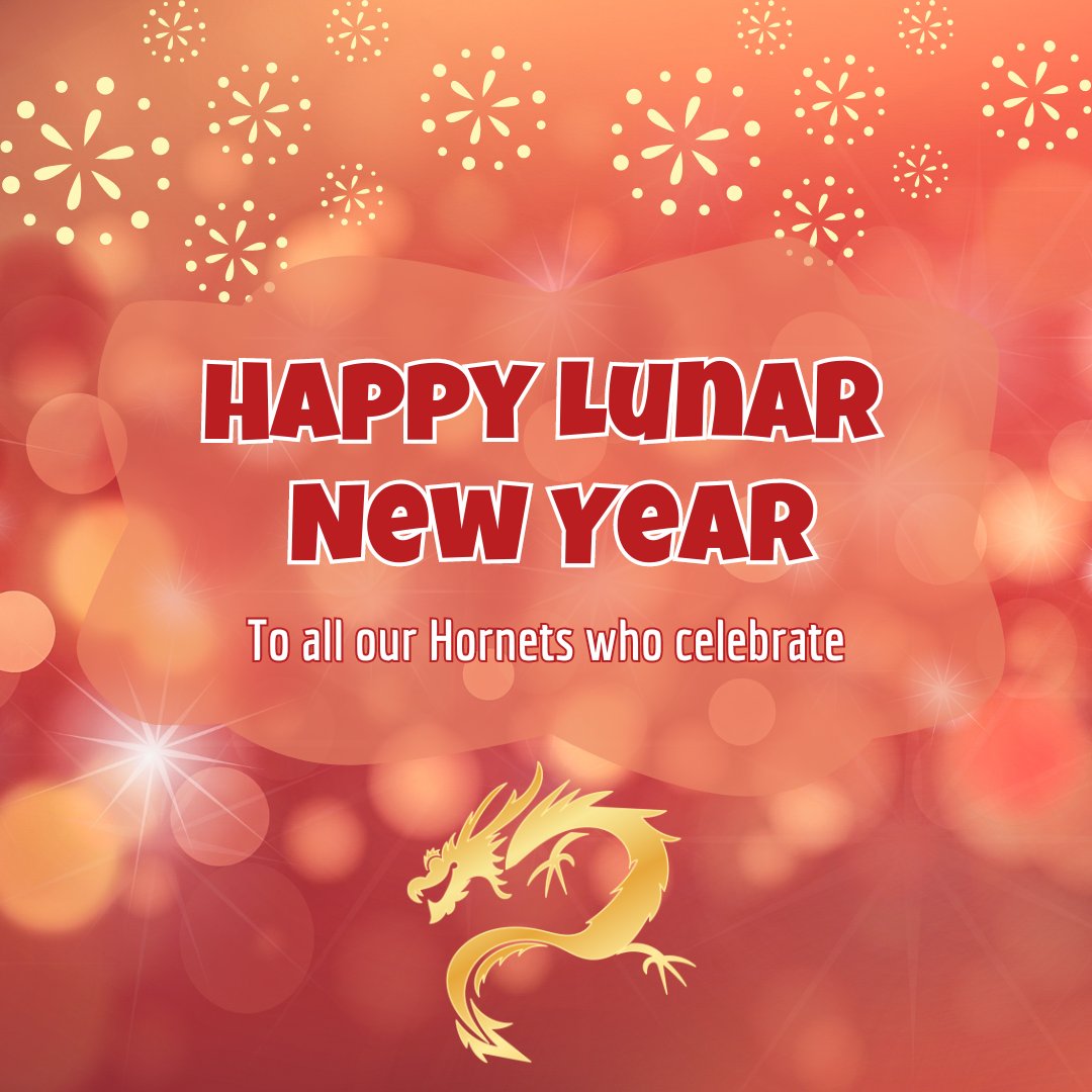 Wishing our Hornets who celebrate a joyous Lunar New Year filled with prosperity, good health, and happiness!