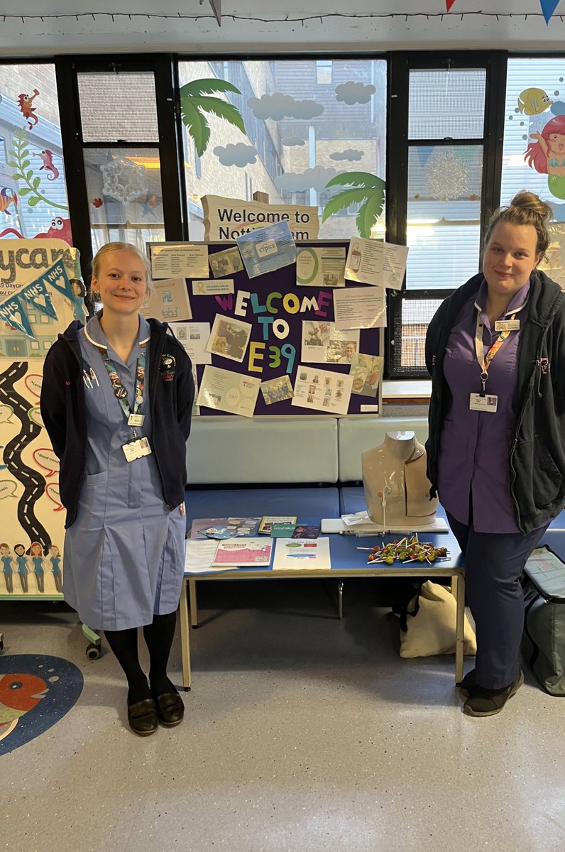 Come see us on the @nchprecep recruitment day! If you're interested in oncology come see us and get a lollipop! @e39oncology #paedsnursingrocks #nottinghamchildrenshospital 🥰🎗️