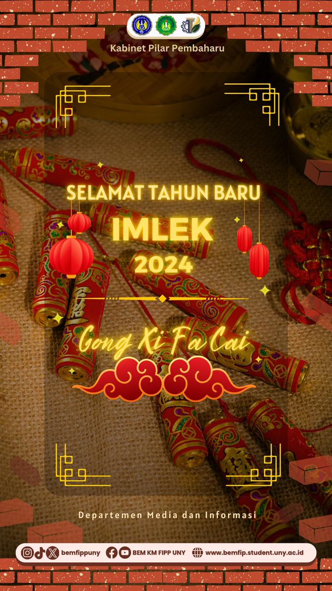 🪭🏮SELAMAT HARI RAYA IMLEK 2024! 🪭🏮

🧧 Gong Xi Fa Cai!  Selamat Hari Raya Imlek kepada semua yang merayakannya!! Semoga tahun baru ini dapat membawa kebahagiaan dan sukacita yg melimpah bagi Anda dan Keluarga, Gong Xi Fa Cai!