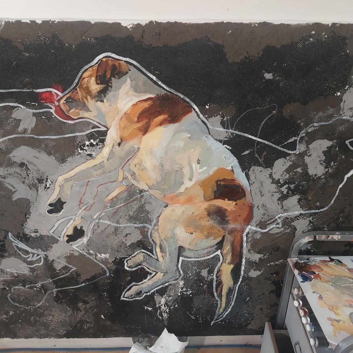 Detail، unfinished 
I tested sand texture to give more realistic Sense.