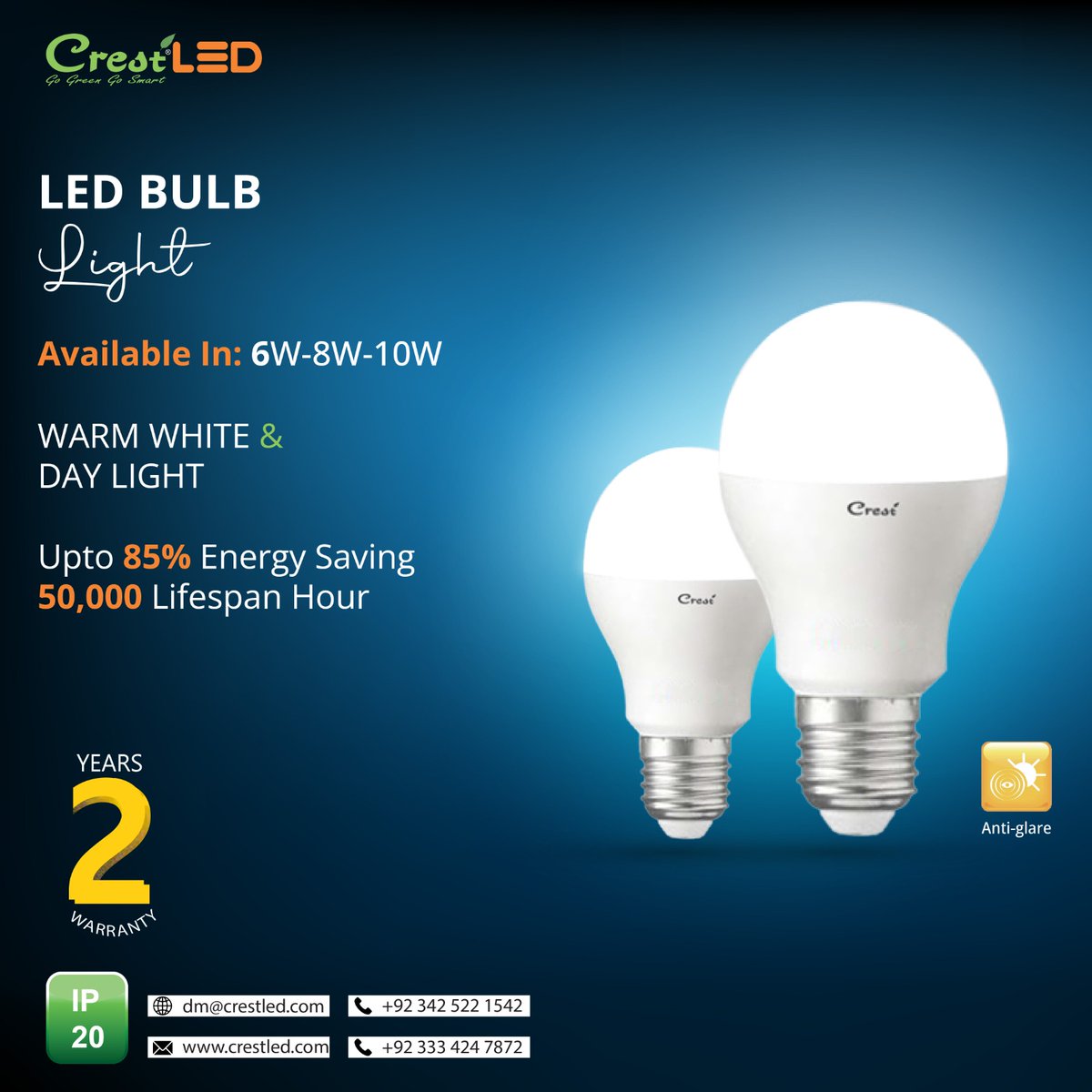 PakCrest's tweet image. LED Bulb Light

Visit our website for more information:crestled.com/c/led-lights/l…

Contact Us: 03425221542
Email:sales@crestled.com

#LEDLightBulbs #LEDCandleBulb
#MeanwellLEDDrivers
#LEDDrivers 
#leddownlight #roadlights #crestled
#crestpak
#ecrestsoft
#homeautomation