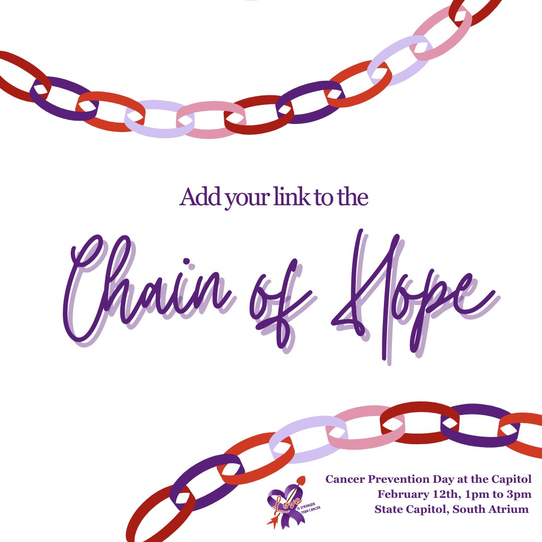 WCGCC's tweet photo. 💬 Share your heartfelt messages and honor loved ones affected by cancer. Contribute to the ‘Chain of Hope’ online, and watch as your words become part of a beautiful display on February 12th. Together, we can make a difference.
Add your link at https://t.co/NVj5ne0YqA https://t.co/RUz6NXEbaG