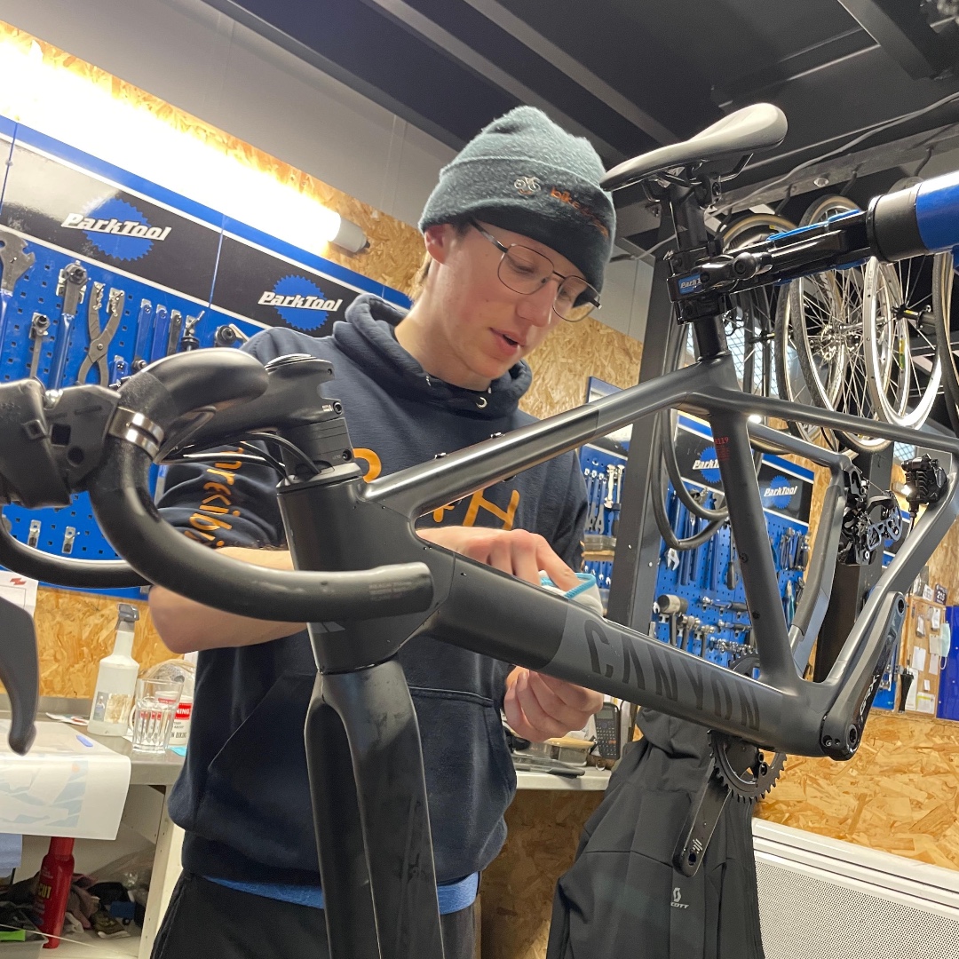 Our Workshop is a Canyon Accredited Service Partner so we can take of all your needs for warranty, spares and repairs on Canyon Bikes - and we can fit Ride Wrap to protect your ride whilst your bike is with us, too. #morepeopleonbikes #b4hworkshop