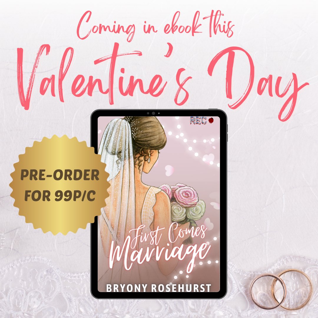 FIRST COMES MARRIAGE is finally coming in ebook! If you pre-order it now, you can get it for just 99p/c until it releases on Valentine’s Day. 💍 opposites attract 💍 arranged reality TV marriage 💍 lesbian x pan 💍 plus-size model x messy rockstar amzn.eu/d/cGobSRt