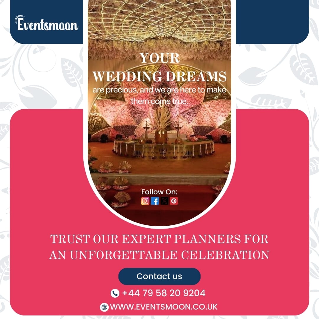 Your Wedding Dreams are precious and we are here to make them come true

Trust our expert planners for an unforgettable celebration

#eventsmoonuk #weddingplanneruk #london #eventplanneruk #expertplanners