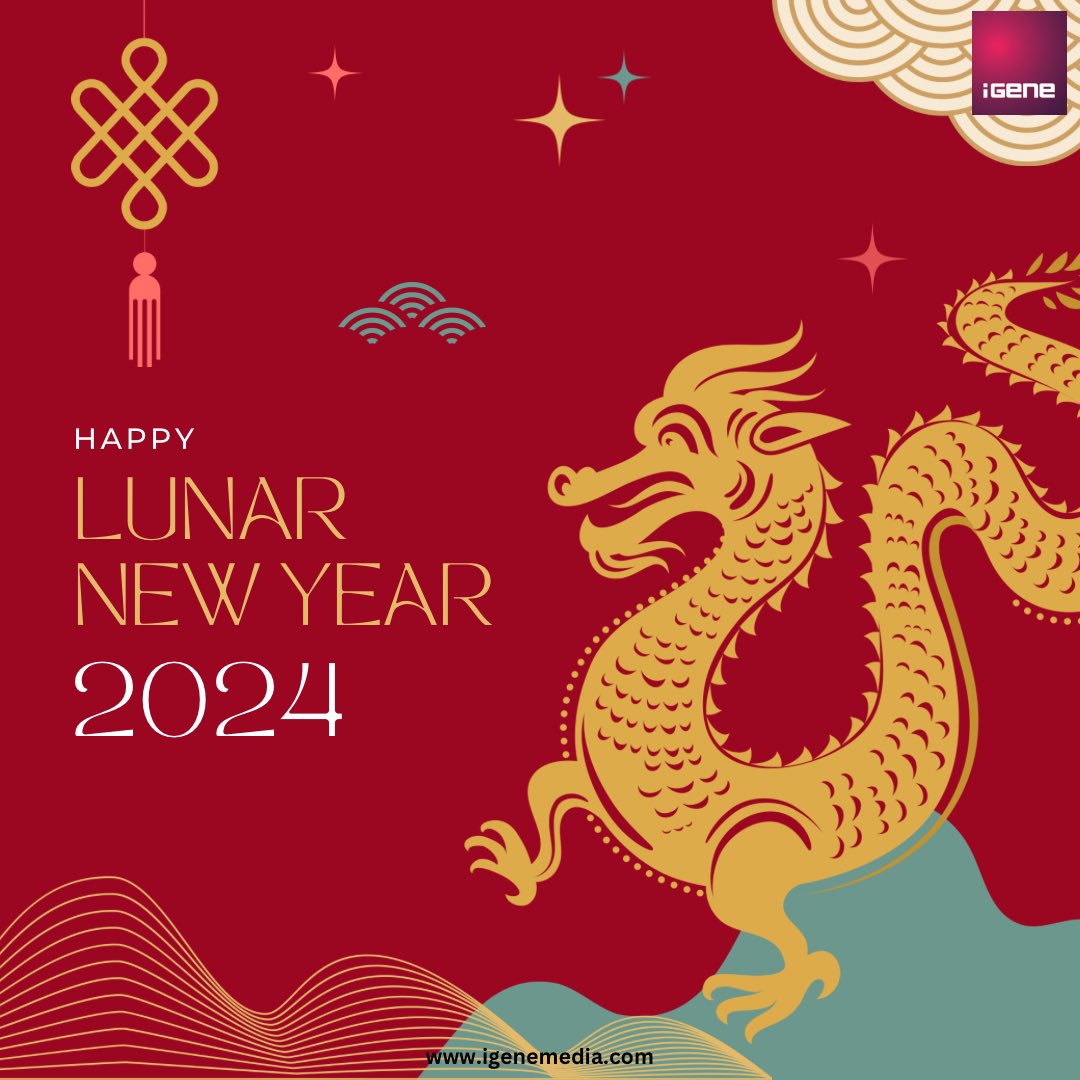 Happy Chinese New Year 2024 from iGene Media! May the Year of the Dragon bring you prosperity, joy, and good fortune. Wishing you and your loved ones a year filled with success, health, and happiness #chinesenewyear