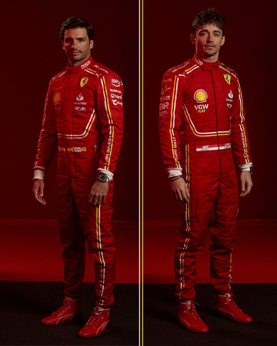 victorabadf1's tweet photo. 10/10, la verdad. Así vestirán en Ferrari este año. https://t.co/kZ6nmggVsn