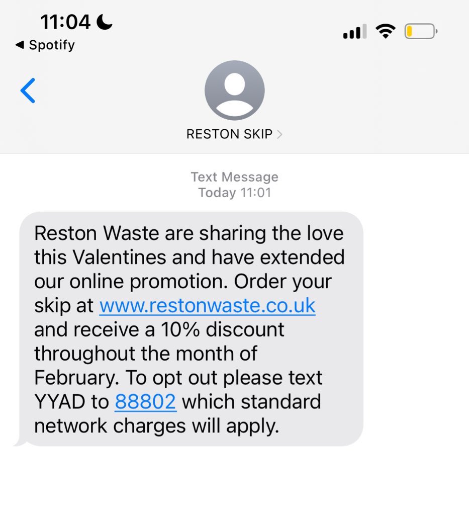 Nothing screams “I Love You” quite like a 6ft waste container