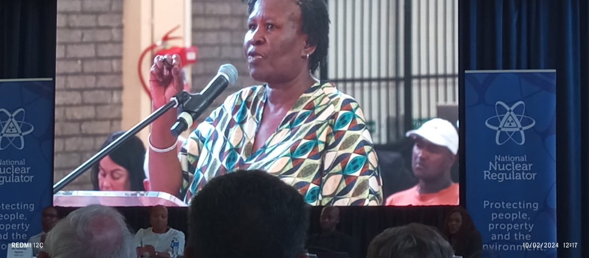 At the <a href="/NucRegSA/">NNR SA</a> hearings today, <a href="/Earthlife_JHB/">Earthlife Africa JHB</a>'s <a href="/makomaphil/">Makoma Lekalakala</a> says, "The waste, which is highly radioactive, can remain dangerous for thousands of years. If not stored properly, it can leak into the environment and cause serious health problems for people and wildlife alike."