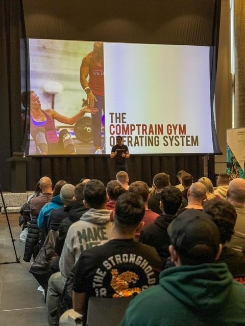 Ben Bergeron begins part one of his chasing excellence workshop in front of a packed audience at the Ireland Active Functional Fitness Gym Conference