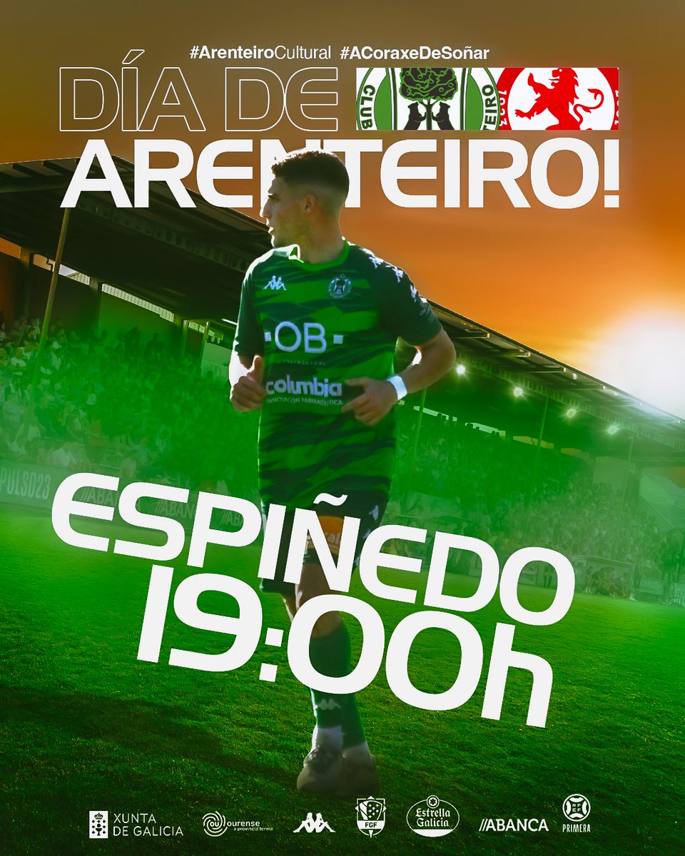 𝐃𝐈́𝐀 𝐃𝐄 𝐀𝐑𝐄𝐍𝐓𝐄𝐈𝐑𝐎 🐙

📲 Segue o minuto a minuto do encontro a través das nosas redes sociais.

Vamos Verdes! 💚

#ArenteiroCultural | #ACoraxeDeSoñar