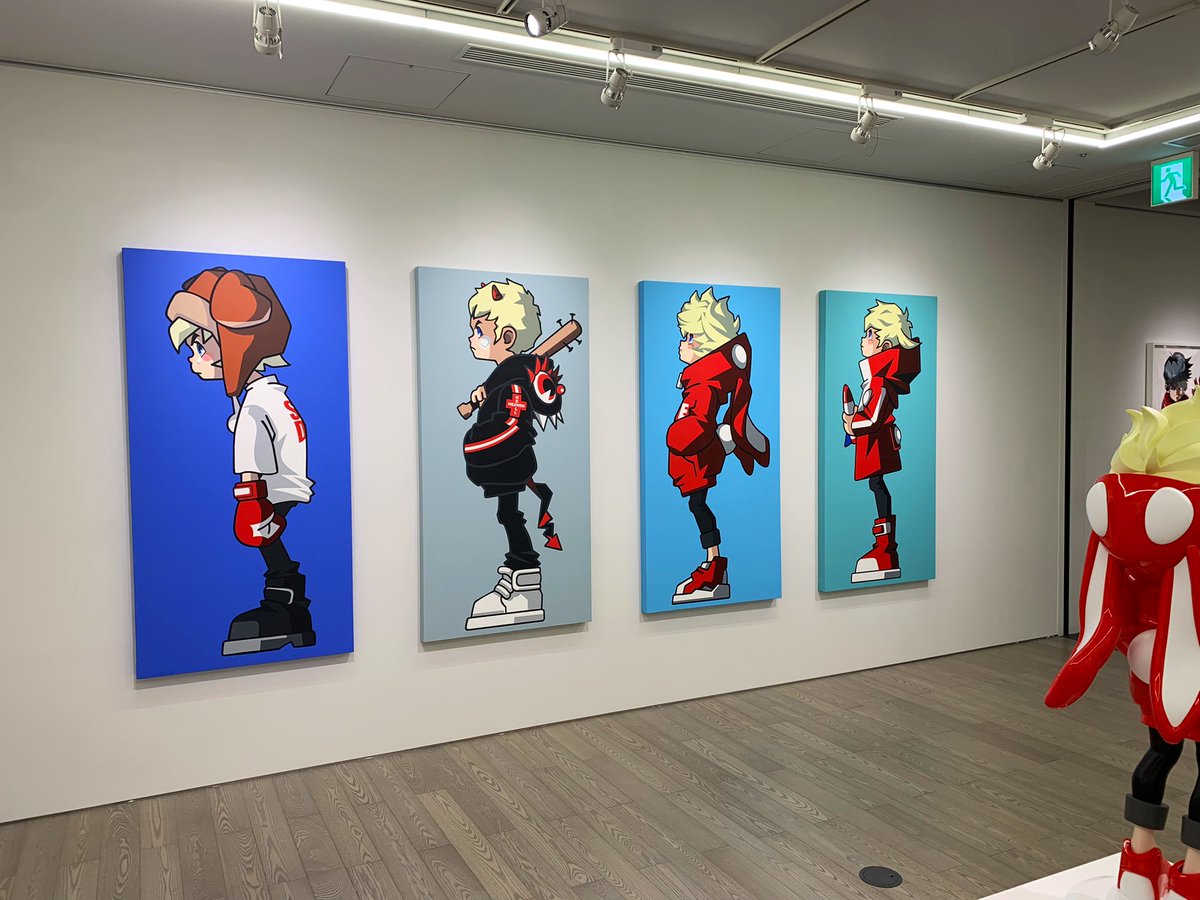 _snow_white's tweet photo. 松浦浩之さんの個展、よかった。
台北のやつみたいに日本でも大規模なやつやって欲しいけど、画集も出してくださったし、新作みんな可愛いし最高だったな。
かっこいい、かわいい、アート、コミック、デザイン。自分の好きを全部満たしてくれる空間。 https://t.co/4PkxPgtalJ