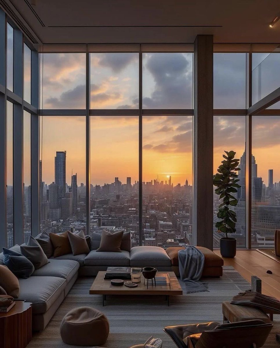 highrise apartment with a view of NYC
