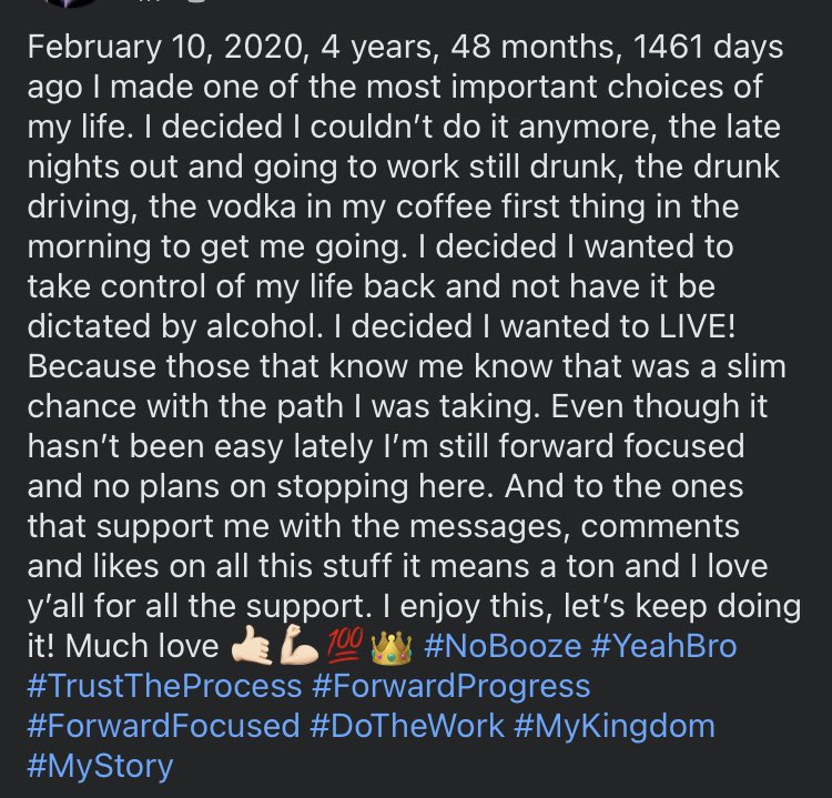 jhcowboy3's tweet image. 4 years #NoBooze #YeahBro