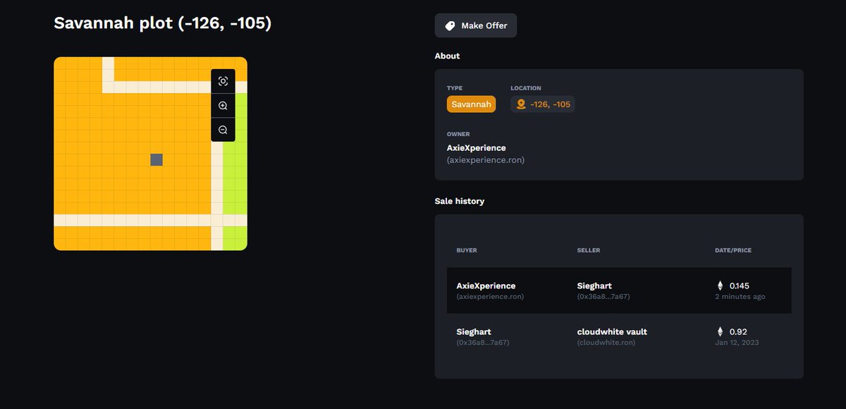 ¡Estamos emocionados de anunciar que hemos comprado nuestra primera tierra en <a href="/AxieXperience/">AxieXperience.Ron</a>!🌍✨ 

No vamos a parar de crecer, esto es el comienzo de una nueva era. Estad atentos para más actualizaciones.