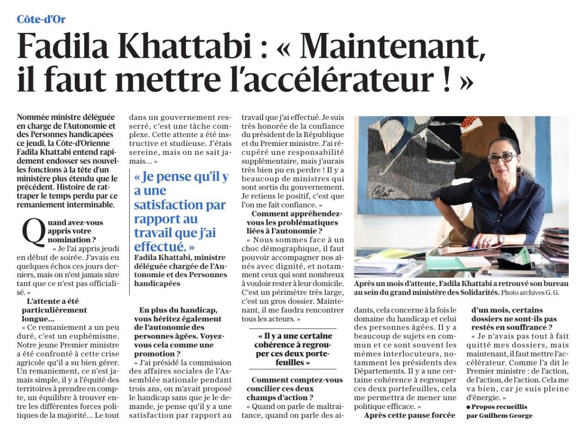 Ce matin dans le Bien Public. Au programme : de l’action, de l’action et encore de l’action. Bonne lecture ! 📰

« Maintenant, il faut mettre un coup d’accélérateur. » ↓