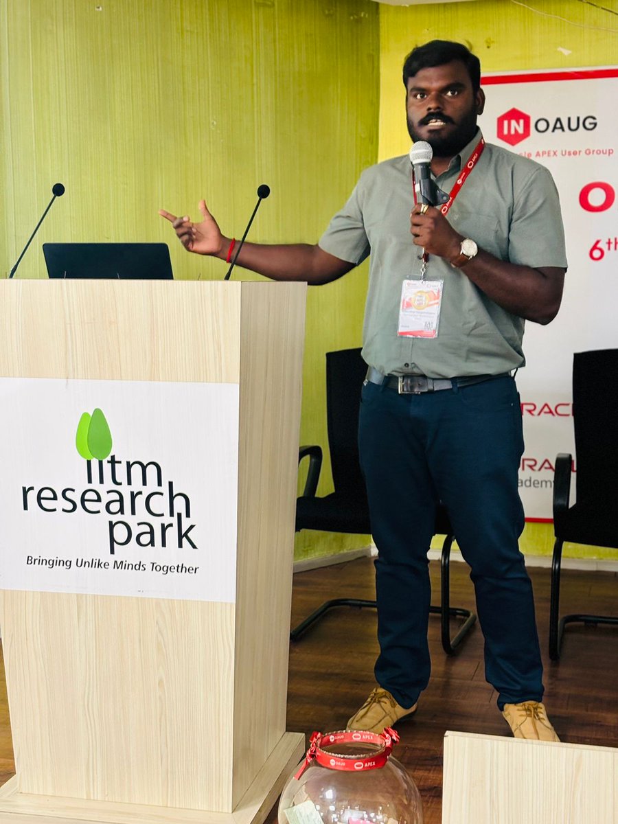 inoaug's tweet photo. INOAUG - Building Next Generation Developers! Mr. Karkuvelraja Thangamariappan and co render training to nurture and shape many budding APEX developers!
#inoaug #orclapex #APEXConclave24 #oracle #lowcode #oraclecloud #oracleace #orclAPEXIndia #orclAPEXJAPAC #oracledeveloper https://t.co/AqYVGXNO2N