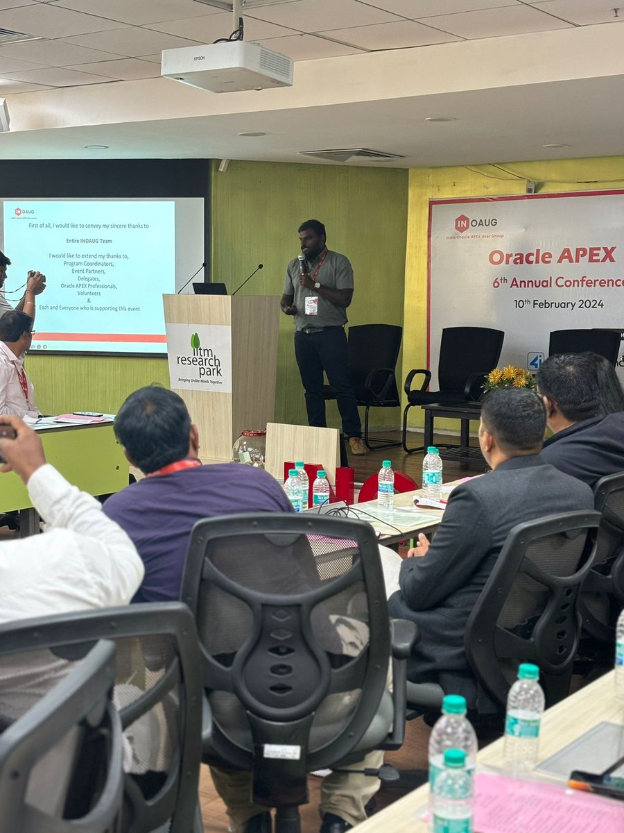 inoaug's tweet photo. INOAUG - Building Next Generation Developers! Mr. Karkuvelraja Thangamariappan and co render training to nurture and shape many budding APEX developers!
#inoaug #orclapex #APEXConclave24 #oracle #lowcode #oraclecloud #oracleace #orclAPEXIndia #orclAPEXJAPAC #oracledeveloper https://t.co/AqYVGXNO2N