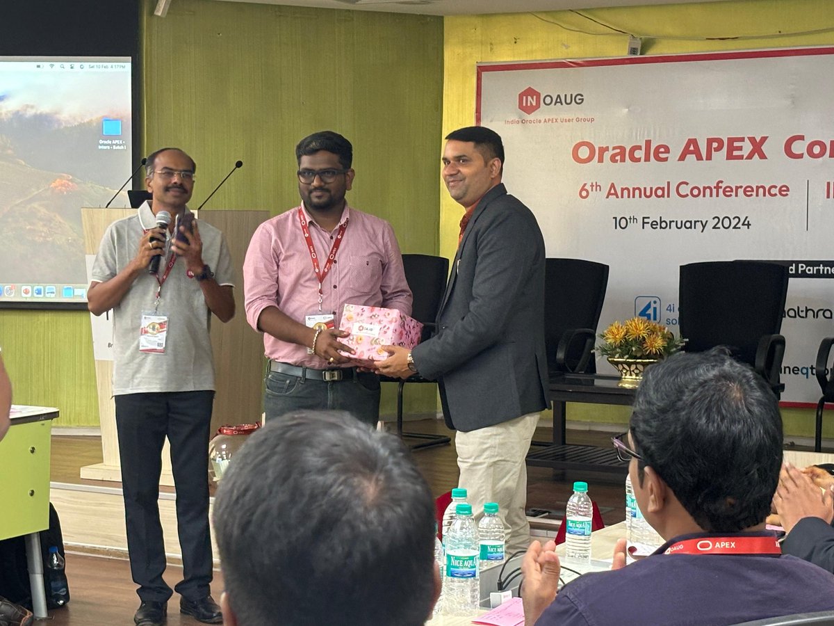 inoaug's tweet photo. Accolades for their inclination towards Social Media and for having been vocal about their views on Oracle APEX!
#inoaug #orclapex #APEXConclave24 #oracle #lowcode #oraclecloud #oracleace #orclAPEXIndia #orclAPEXJAPAC #oracledeveloper #free #conference https://t.co/rTyE4hU82m