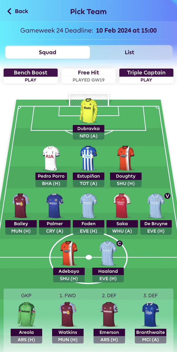 bta3kloz's tweet photo. #GW24 🔒
Joao Pedro ➡️ Adebayo
Haaland ©️
#FPL https://t.co/9iOAARC0TU