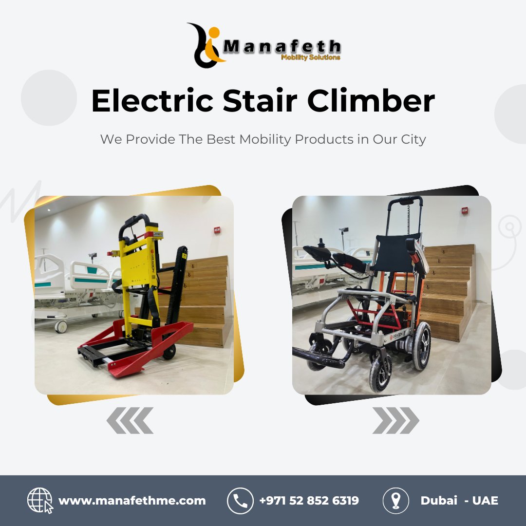 Conquer every step with confidence! 🌟 Introducing our revolutionary Stair Climber, your ultimate companion for conquering any staircase with ease. 

For Order: +971 52 852 6319

#StairClimber #MobilityFreedom #AccessibleLiving #Empowerment #EveryStepMatters