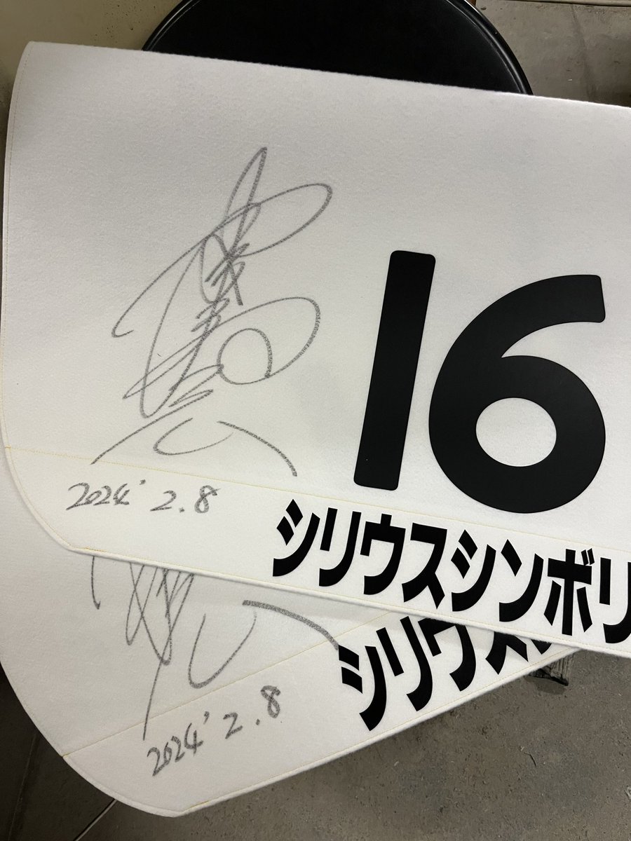 加藤和宏厩舎今年初勝利とインスタ10000人を記念して、実物のレプリカゼッケンをプレゼントします
公式で作った加藤和宏しか作れない逸品です
実際の日本ダービーと全く同じゼッケンとなります
ファンサービスのために奥さんの許可を得て作成しました
奥さんにも感謝