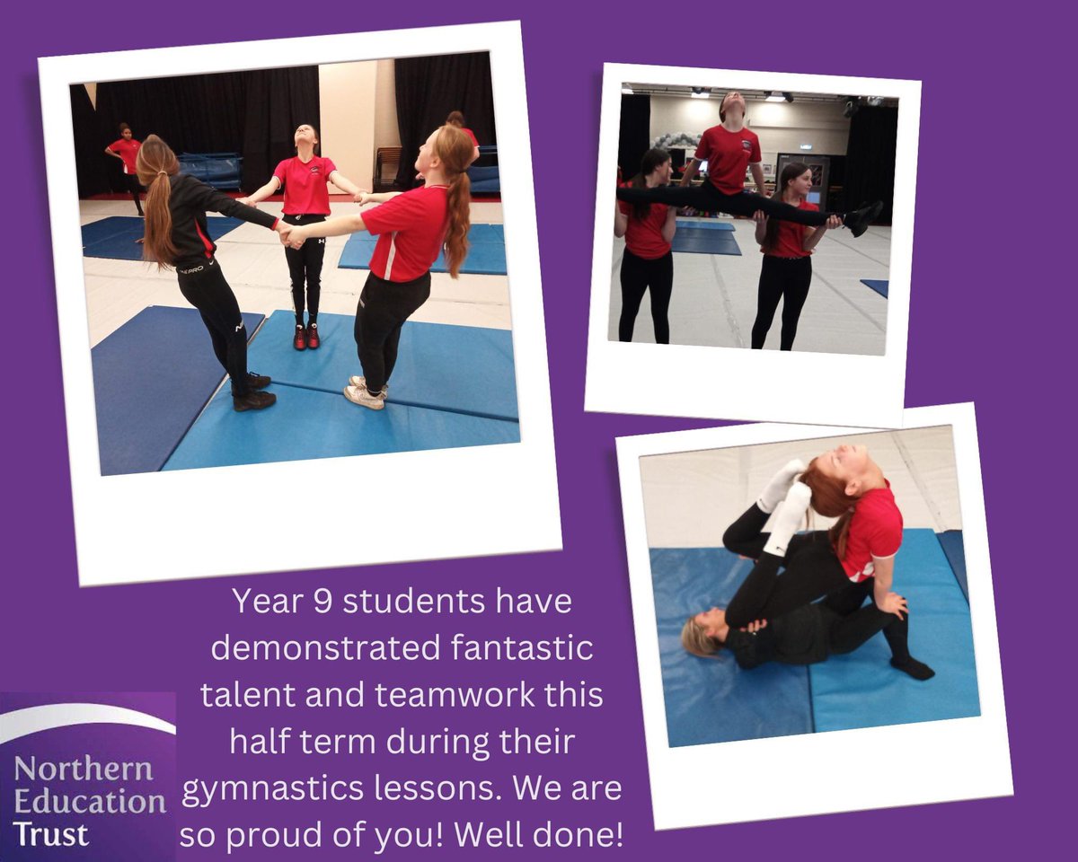 We are so #PROUD of our year 9 students this half term, you have been amazing during your gymnastic lessons with Mrs Fleming