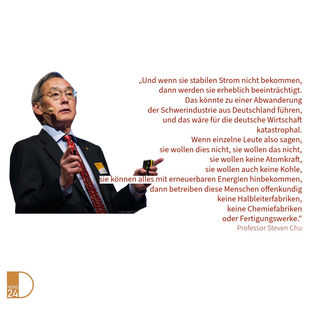 DNEWS24Medien's tweet photo. #MeinungimBild #DNEWS24 #StevenChu #Stanford
Der Frühere #Energieminister unter US-Präsident #Obama und #Nobelpreisträger Steven Chu über die #Klimapolitik der #Ampelregierung. https://t.co/YMsJ1JQk63