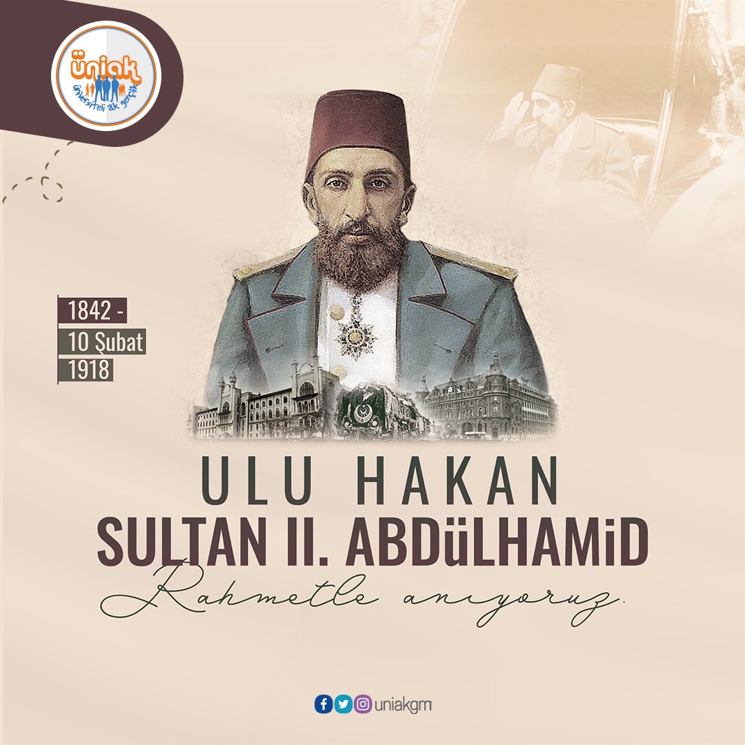 Ulu Hakan Abdülhamid Han’ı 
vefatının sene-i devriyesinde rahmetle ve minnetle yâd ediyoruz.

Ruhu şad, mekanı cennet olsun 

<a href="/eyupkadirinan/">Eyyüp Kadir İnan</a> 
<a href="/mucahidsuleyman/">Mücahid Süleyman Daldallı</a>