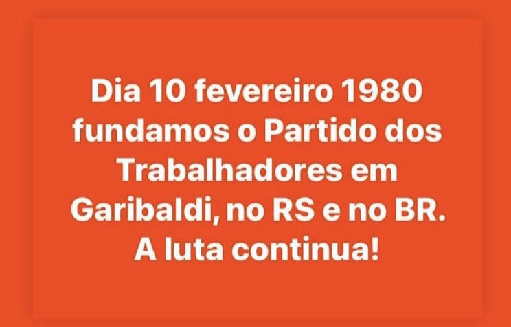 ivanbrugalli's tweet photo. #PT44Anos #pt #ptgaribaldi https://t.co/AmqrKpZv8H