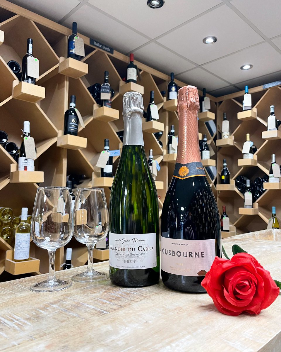 We’re popping open two bottles of excellent fizz to get you in the mood for Valentines Day-pop in and have a taste! 🥂