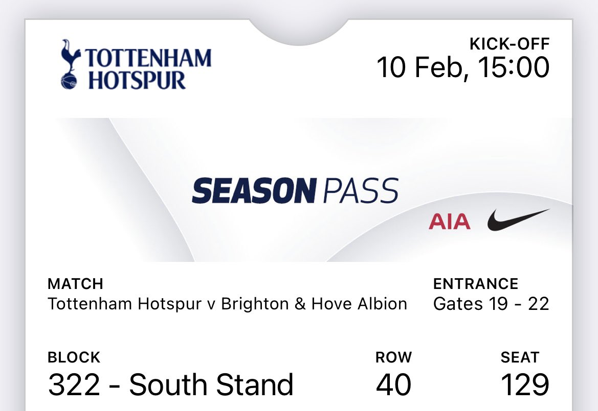 Ryan1997___'s tweet photo. Need to sell my ticket for Spurs today, FV wanted. @HotspurTickets #spurs #spurstickets Seat can be seen below👍🏼 https://t.co/3WEs73qKaA