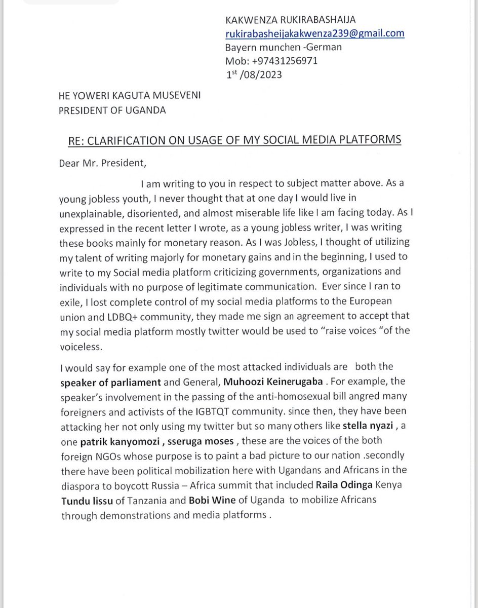 Hon Mwesigye Frank tweet media