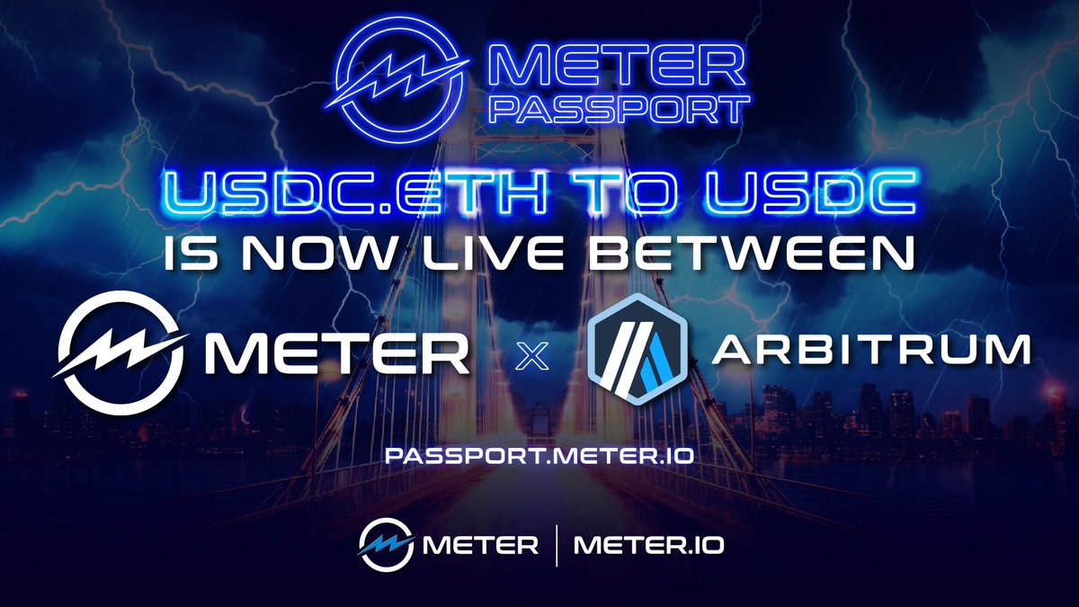 ARB_Universe's tweet photo. π§ @Meter_IO $USDC on-ramp from @arbitrum to #Meter is now available, leveraging @LayerZero_Labs's technology on #MeterPassport
π§ $MTRG users can now experience smoother and more secure management of digital assets across platforms
π½ VISIT
https://t.co/UhdslASvcf
#ARB_Universe