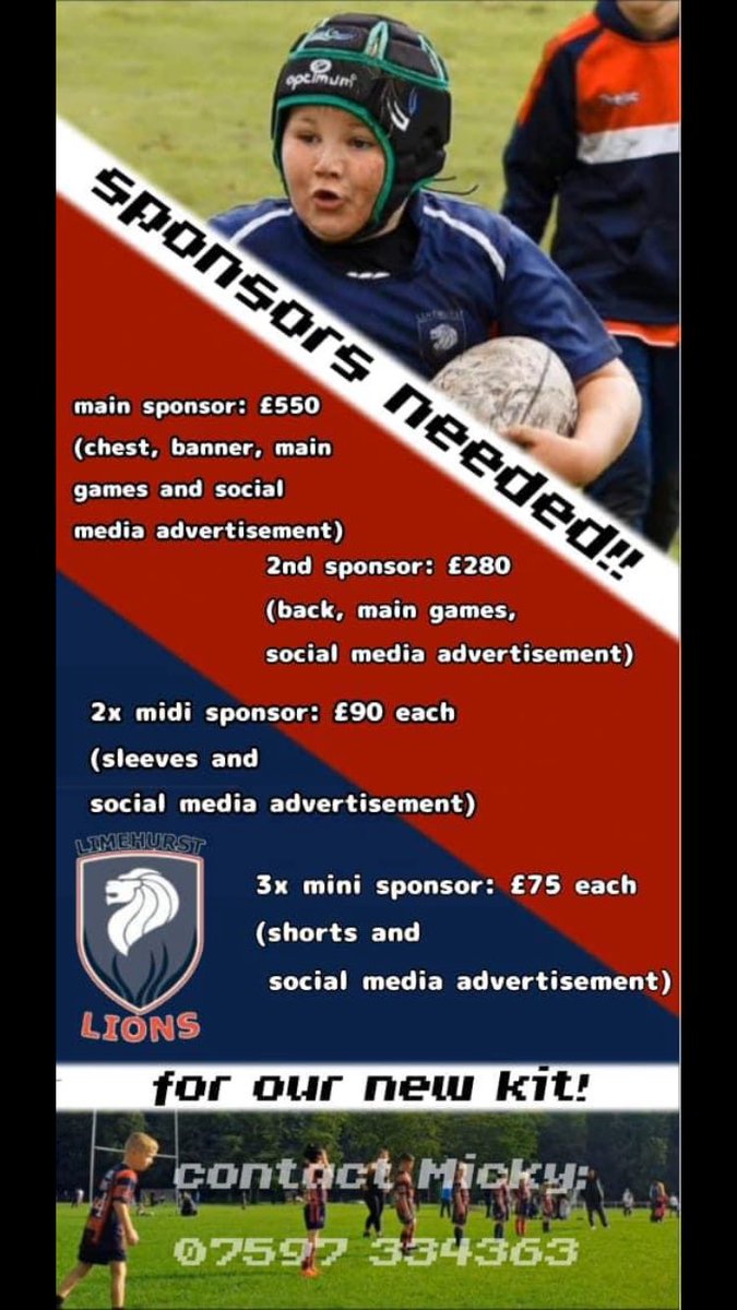 Get in touch if you are interested in sponsorship a fabulous local club