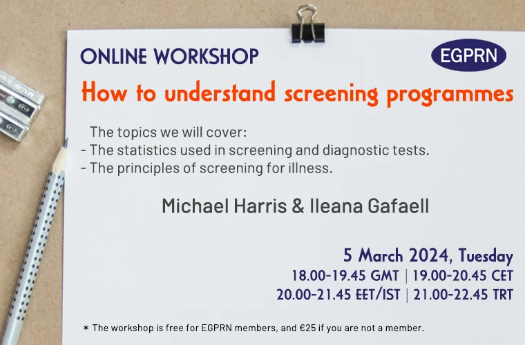 Join us for our upcoming online workshops! 🌟 📅 March 5th: How to Understand Screening Programmes 📅 April 18th: How to Manage Research Data 🔍 Dive into crucial topics with expert tutors. Free for EGPRN members! pnc.ee/scrn24