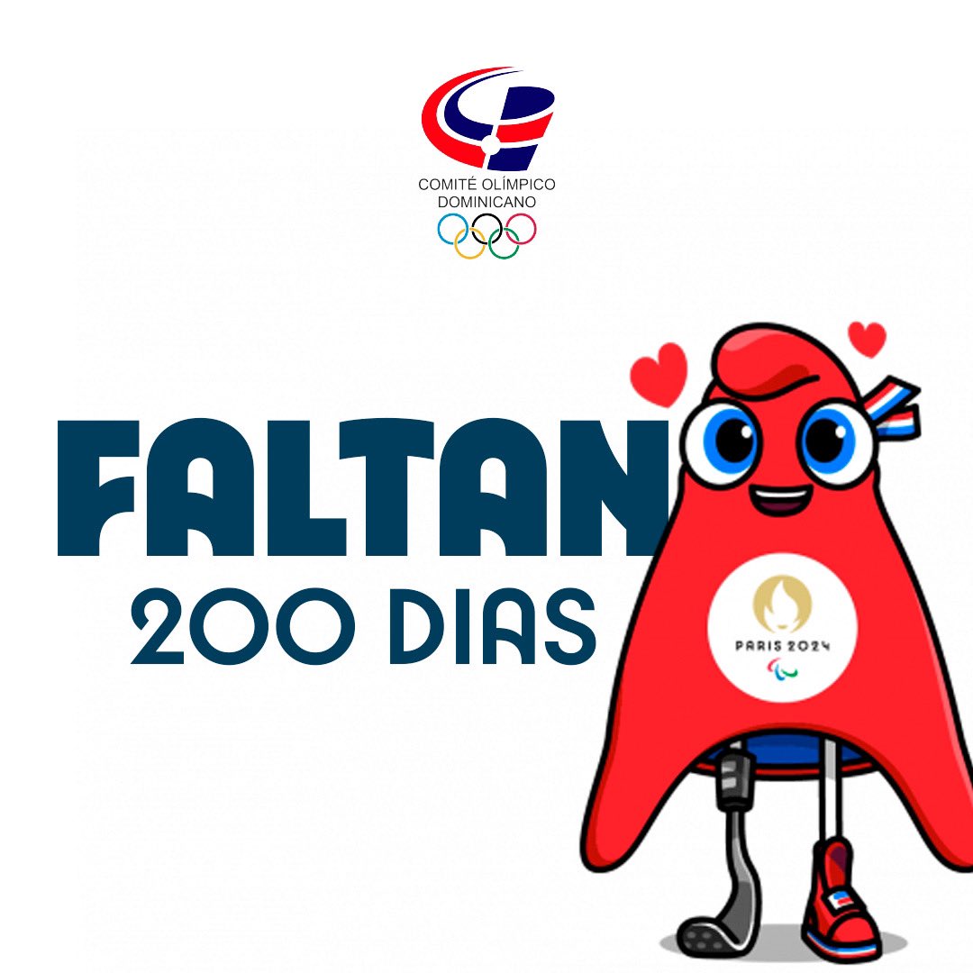 Comité Olímpico Dominicano (@colimdo) on Twitter photo 🇫🇷 Estamos a 2️⃣0️⃣0️⃣ días para la Ceremonia de Apertura de los Juegos Paralímpicos <a href="/Paris2024/">Paris 2024</a>.
Francia albergará por primera vez estos juegos y los Para atletas del <a href="/TeamDomDR/">Team Dom Oficial</a> 🇩🇴 se preparan para hacer historia.
#colimdo #Paris2024 #Paralympics 🇫🇷 Estamos a 2️⃣0️⃣0️⃣ días para la Ceremonia de Apertura de los Juegos Paralímpicos <a href="/Paris2024/">Paris 2024</a>.
Francia albergará por primera vez estos juegos y los Para atletas del <a href="/TeamDomDR/">Team Dom Oficial</a> 🇩🇴 se preparan para hacer historia.
#colimdo #Paris2024 #Paralympics