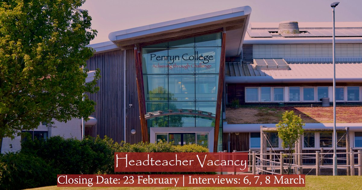 🏫 We are looking to appoint a Headteacher to steer our vibrant, outwardly focused and successful secondary school as we enter the next phase of our journey.

ℹ️ For more information on this role, please click here 👉 bit.ly/3gd4rUd.