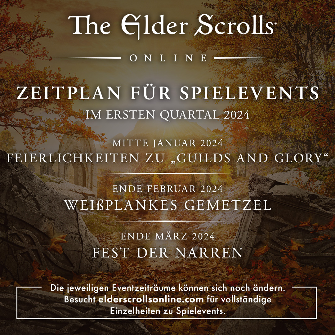 TESOnline_de's tweet image. Diesen Monat könnt ihr euch im Spiel auf so einiges freuen! Hier ist eine kleine Vorschau auf die anstehenden Spielevents.