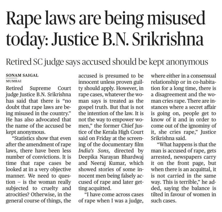 #FutureFemaleForward #पालीलोकसभा_माँगीलाल Maharashtra
#MithunChakraborty

For true gender equality, we need gender nuetral laws. 

#GenderBiased Rape Laws brought tsunami of false rape cases in India