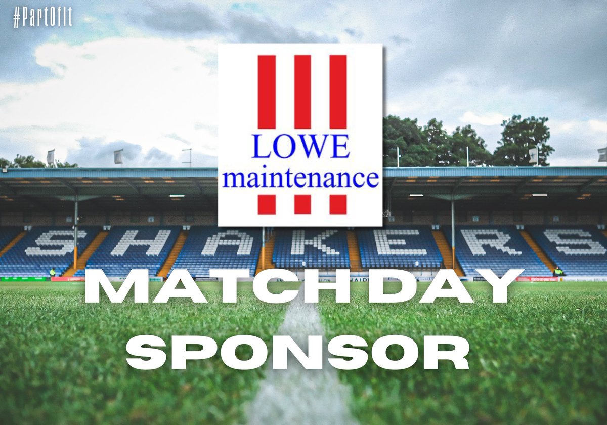 buryfcofficial's tweet photo. Today's sponsors are the legends behind the transformation of Starkies Bar in the Main Stand, experts in property enhancement, Lowe Maintenance!

Thank you for your ongoing support of The Shakers and we hope you enjoy your afternoon!

https://t.co/24Yn9XifDP

#BuryFC #PartOfIt https://t.co/3t2Lm6erZP
