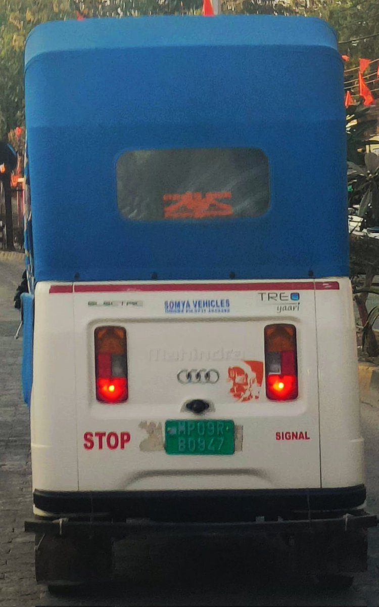 sajithabraham's tweet photo. #Aspiration needs #inspiration

The all new #Mahindra #Audi #Treo #EV already on the roads. 😀😀

@anandmahindra https://t.co/MpfI4cAK3v
