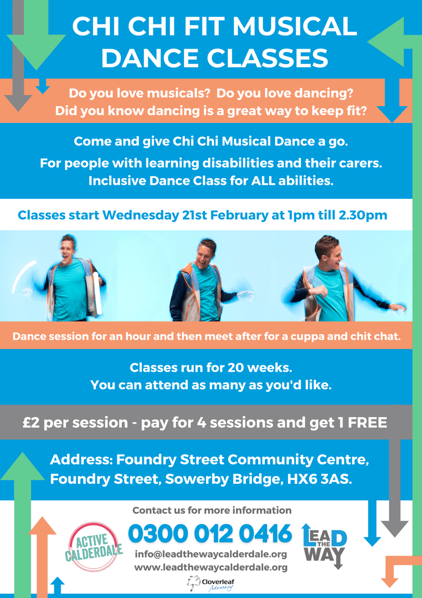 Come along to our Chi Chi Fit musical dance classes, starting the 21st of February at Foundry Street Community Centre. These classes will be a great opportunity for those who love dancing and new people who want to boogie. More at bit.ly/3OEHpsB #learningdisability