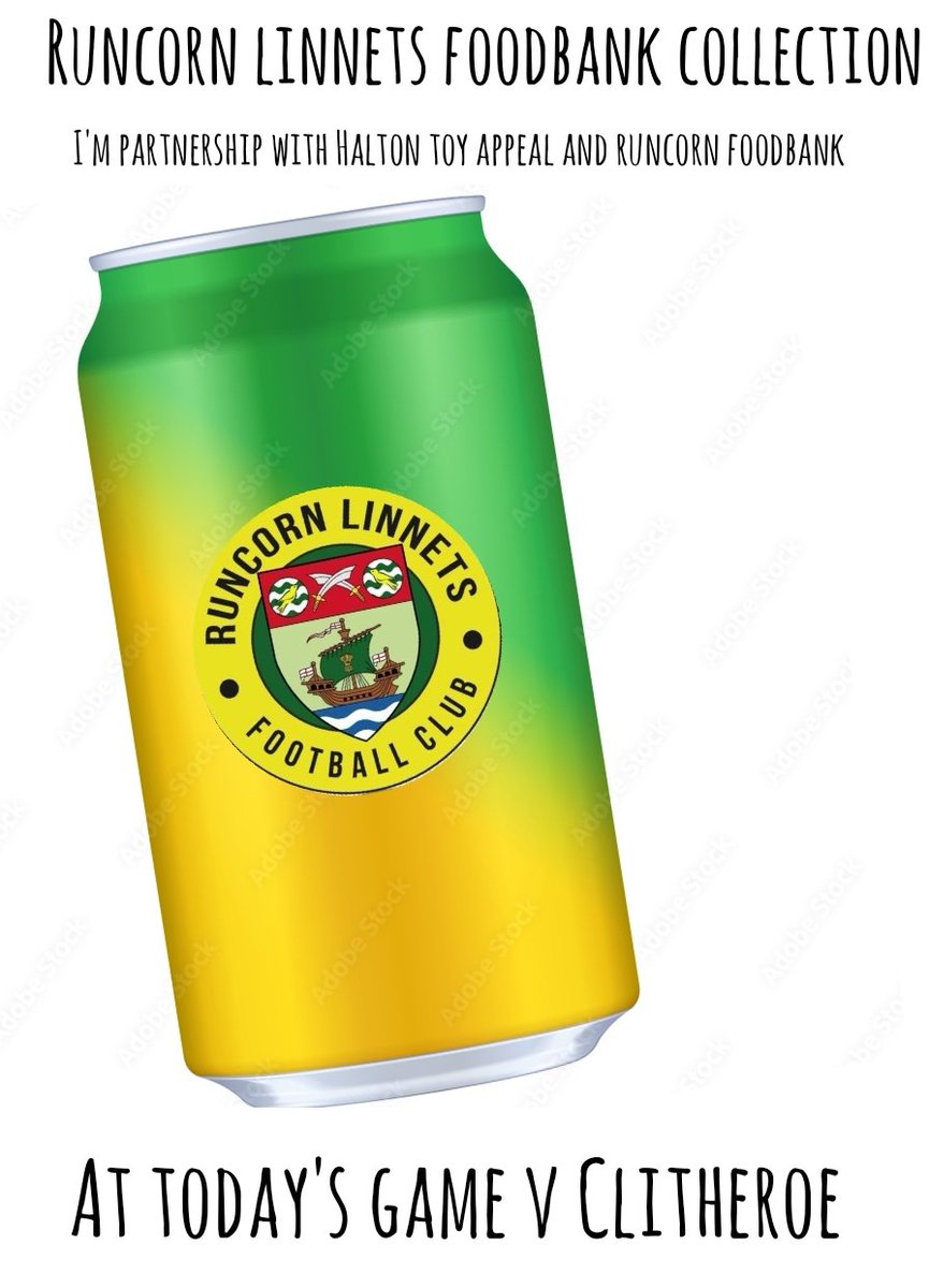 Coming to today's <a href="/RuncornLinnets/">Runcorn Linnets FC</a> v <a href="/ClitheroeFC/">Clitheroe FC</a>
Game? 

<a href="/KChaneyMrs/">Karen Chaney</a> and <a href="/tinno213/">Mark Tinsley</a> have asked can we do a collection today a little short notice I know but I'm sure everyone can grab a can on there way out of the house let's help <a href="/HaltonToyappeal/">Halton Christmas Toy Appeal</a> and <a href="/RuncornFoodbank/">Runcorn and District Foodbank</a> 💛💚